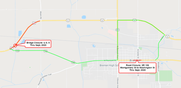 SR 106 to be closed in Bremen for underground work
